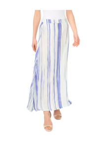 Mixed Stripe Challis Skirt