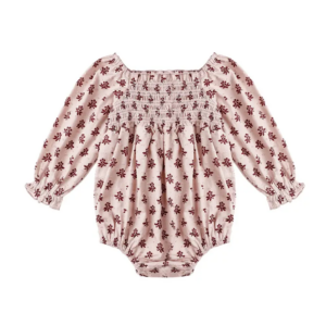 Cora Blush Flower Switt Dot Bodysuit 0-24m