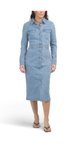 Luxe Denim Midi Dress