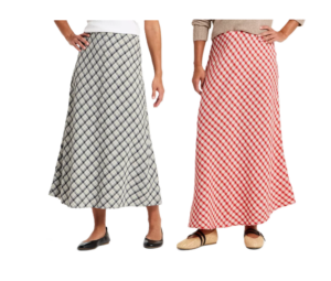 Women's Printed Midi Full Skirt