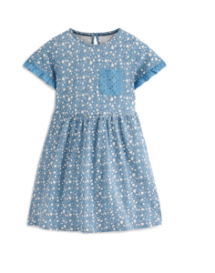 Kids' Eyelet Pocket Cotton Jersey Dress Size 2-8