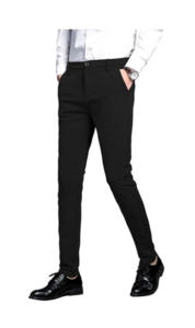 Men's Stretch Dress Pants Slim Fit Skinny Suit Pants