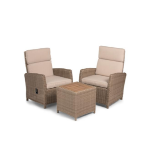 3pc Outdoor Reclining Chairs and Table Set