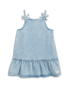 Ruffle Hem Denim Dress Toddler-little Kids