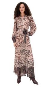 Shirt Dress with Belt and Slip