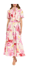 Ruffle Neck Maxi Dress
