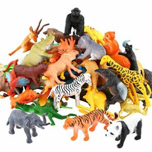 Animals Figure, 54 Piece Mini Jungle Toys Set