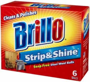 Brillo Strip & Shine Steel Wool Balls, 6-countp