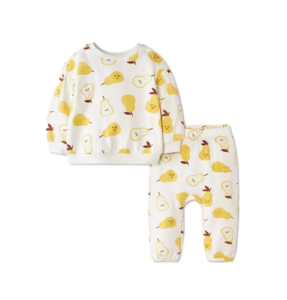 Baby Girls' 2pc Pear Fruit Modal French Terry Sweatshirt and Pants Set