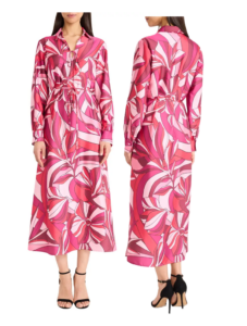 Collared Long Sleeve Maxi Dress