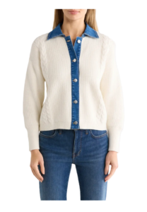 Novelty Denim Trim Sweater