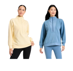 Women's Airy Sleek Deep Zip Pullover Sweatshirt
