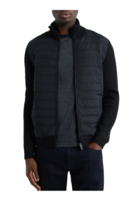 Townsend Hybrid Quilted & Rib Zip Jacket