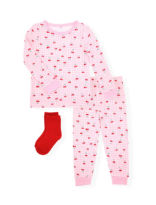 Print Fitted Two-piece Pajamas & Socks Set Size 2-4