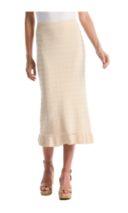 Ruffle Midi Sweater Skirt