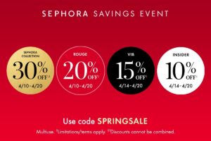 Up to 30% off Sephora!!