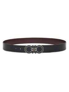Double Gancini Cut-to-size Leather Belt