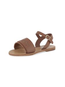 Little Girl's & Girl's Logo Leather Sandals
