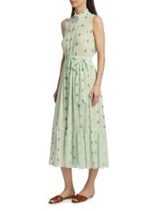 Thebez Printed Chiffon Sleeveless Midi-dress