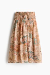 Flared Smock-detail Skirtp