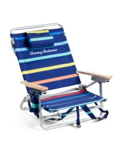 Colorful Striped Backpack Cooler Beach Chair