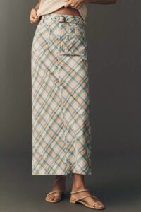 Colette Plaid Maxi Skirt by Maeve