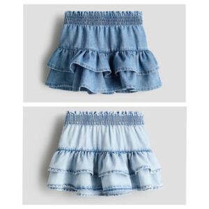 Tiered Denim Skirt
