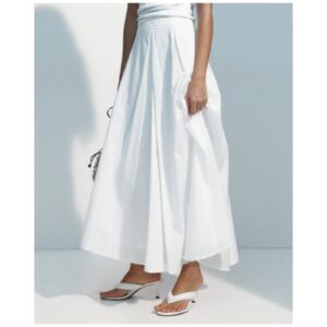 Pleated Cotton Skirt