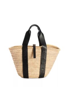 Sense Medium Raffia Basket Tote