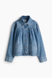 Oversized Pleated Denim Jacket