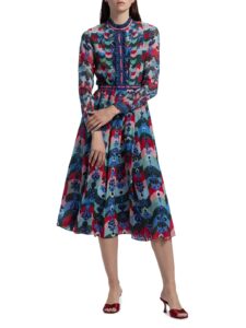 Emilia Floral Belted Midi-dress