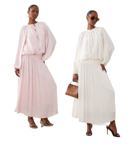 Long Sleeve Blouse and Skirt