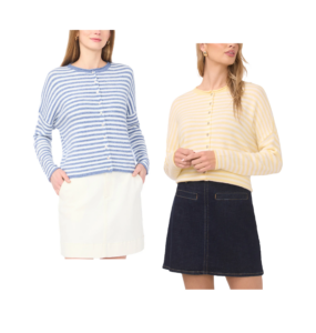 Stripe Cotton Cardigan