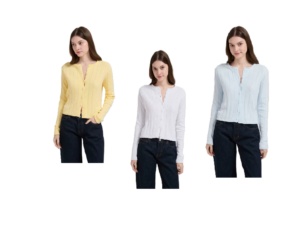 Women's Wide Ribbed Cardigan Sweater