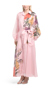 Long Sleeve Floral Shirt Dress