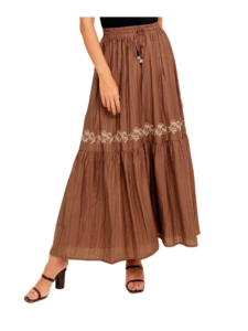 Embroidered Maxi Skirt