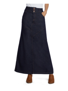 Pieced Denim Maxi Skirtp