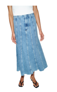Z1975 Seamed Denim Midi Skirt