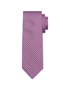 Men's Geometric Chainlink Silk Tie