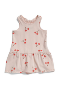 Infant Girls Cherry Print Sleeveless Knit Dress 3-24m