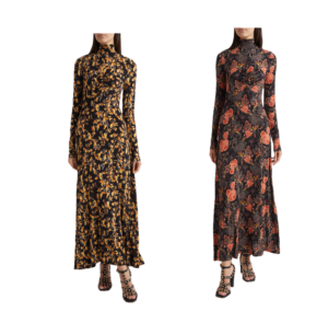 Koa Allover Print Long Sleeve Jersey Dress