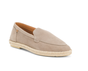 Suede Espadrille Flat Shoes