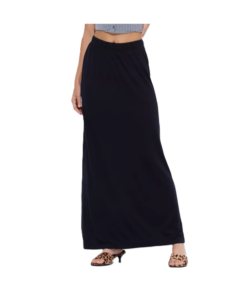 Women's Mid-rise Jersey Column Maxi Skirtp