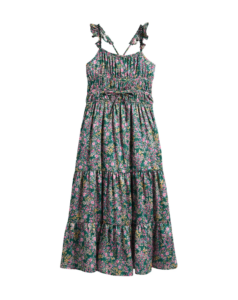 Kids' Floral Ruffle Strap Maxi Dress Size 7-16