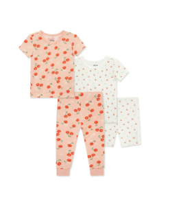 2-pack Cherry Print Stretch Viscose Pajama Sets 12-24m