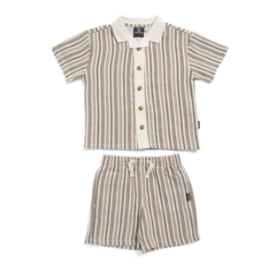 Toddler Boys Striped Cabana Top and Shorts Set