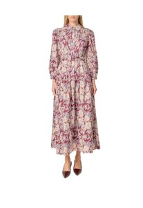 Print Long Sleeve Maxi Dress