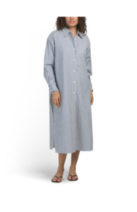 Long Sleeve Maxi Shirt Dress