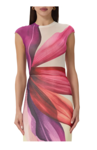 Nina Print Cap Sleeve Mesh Top