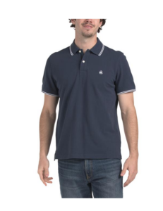 Cotton Tipped Chest Logo Pique Polo